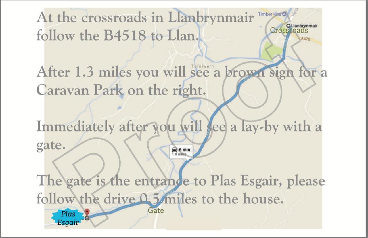 Llanbrynmair Plas Esgair מראה חיצוני תמונה